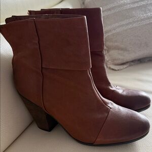 Vince Camuto Brown Leather Ankle Boots
